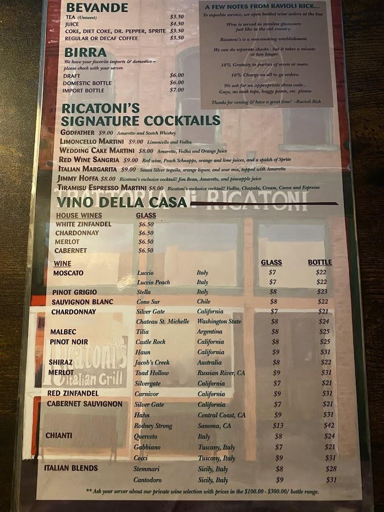 Ricatoni's Italian Grill Menu image 2